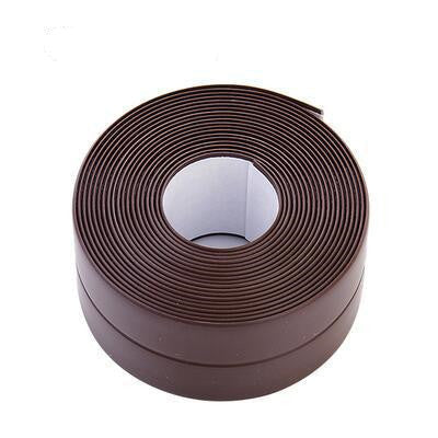 Brown tape roll on a white background with text