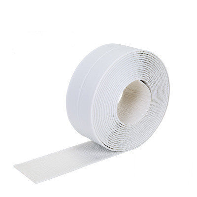 Roll of white tape on a white background with text