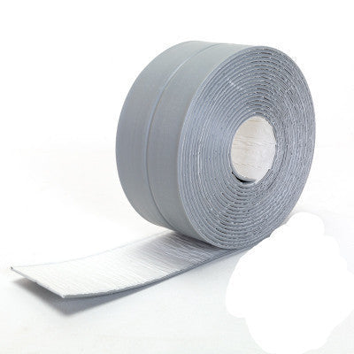 Roll of gray tape on a white background