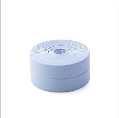 Roll of blue tape on a white background with text