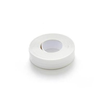 Roll of white tape on a white background with text
