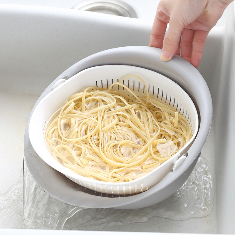 Double drain basket fruit basket vegetable basket
