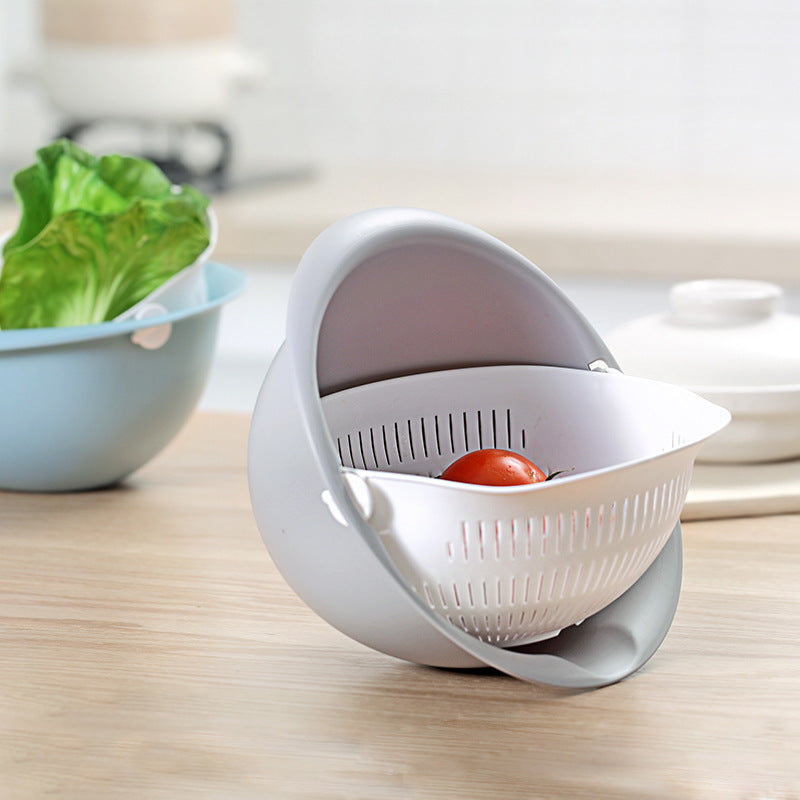 Double drain basket fruit basket vegetable basket
