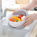 Double drain basket fruit basket vegetable basket