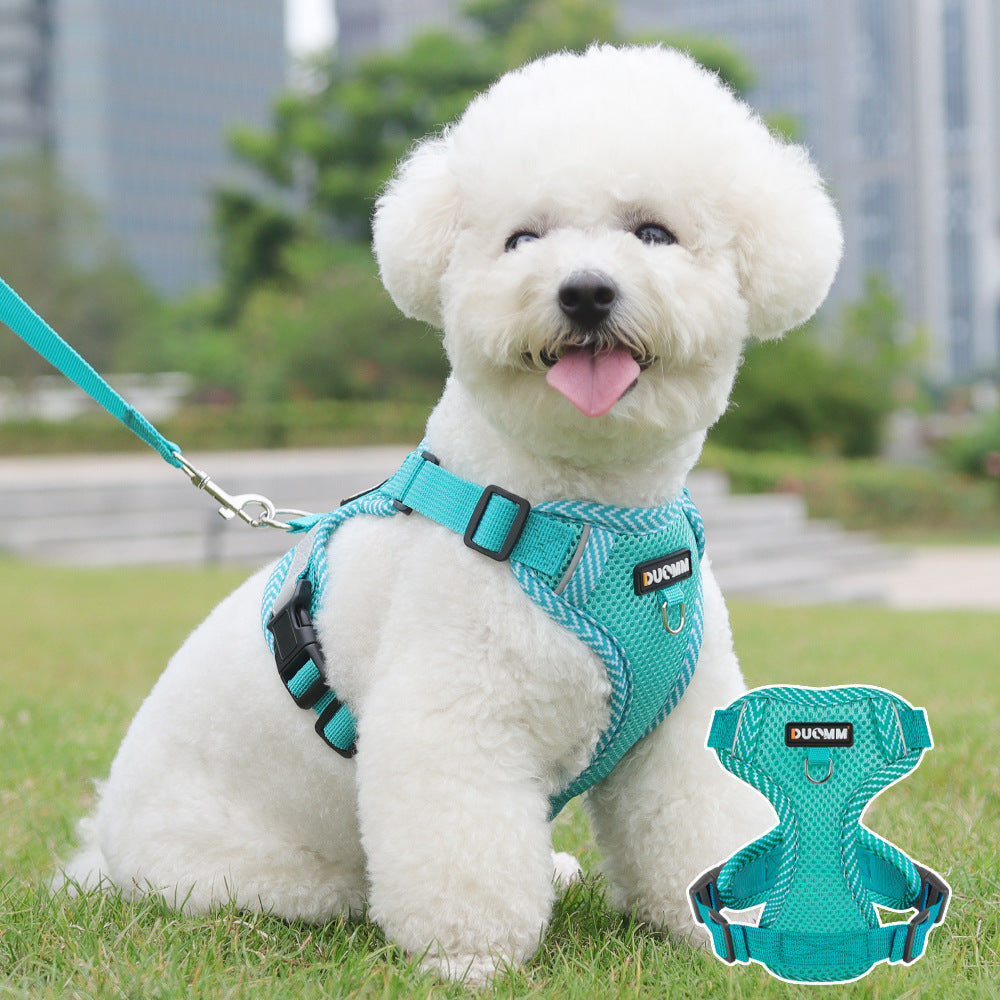 Pet chest harness reflective breathable